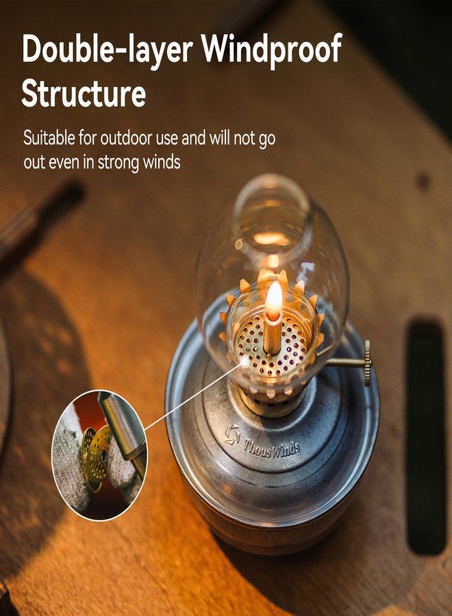 Thous Winds Oil Lamp, Brass Vintage Oil Lantern, Windproof Light for Outdoor Camping Garden Home Decor -Luminara - Image 4